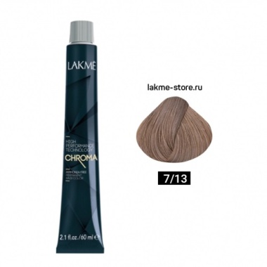 Lakme Крем-краска Chroma, 7/13 Средний блондин бежевый, 60 мл купить