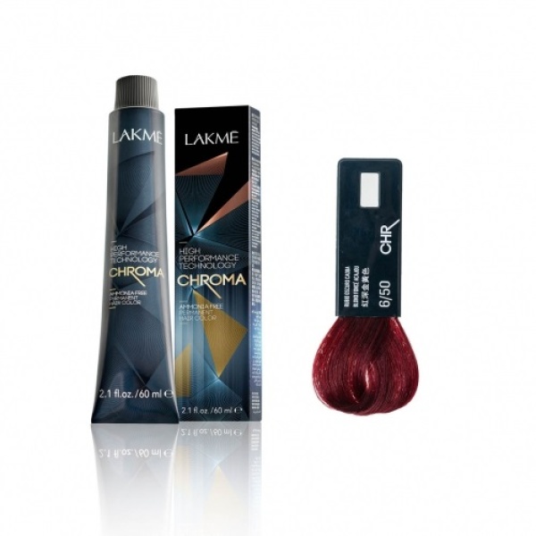Lakme Крем-краска Chroma, 6/50 Темный блондин махагоновый, 60 мл купить