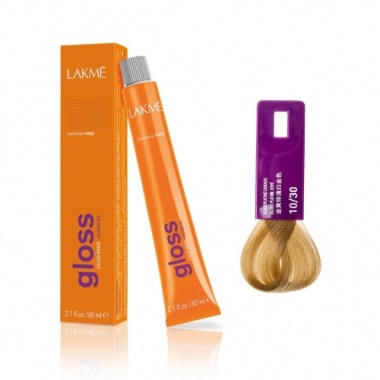 Lakme Крем-краска Gloss, 10/30 Белокурый платиновый золотистый, 60 мл купить
