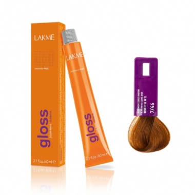 Lakme Крем-краска Gloss, 7/46 Средний блондин медно-коричневый, 60 мл купить