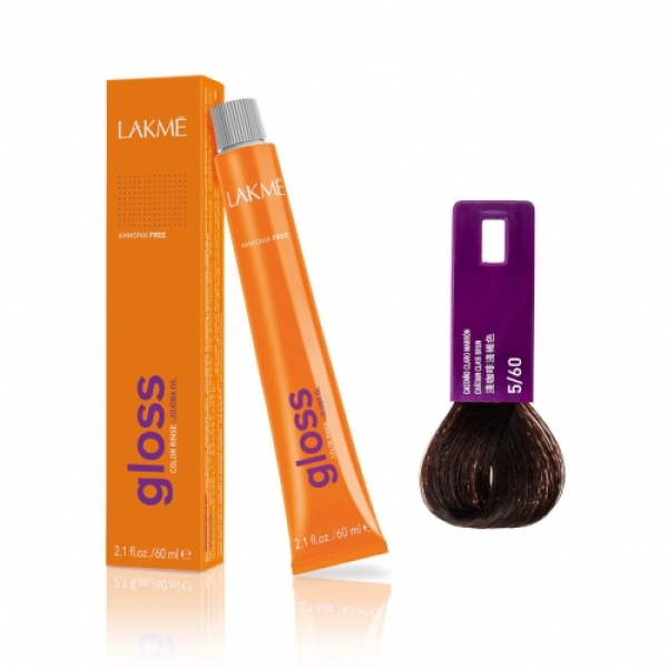 Lakme Крем-краска Gloss, 5/60 Светло-каштановый коричневый, 60 мл купить