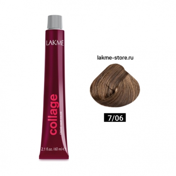 Lakme Крем-краска Collage, 7/06 Средний блондин теплый, 60 мл купить