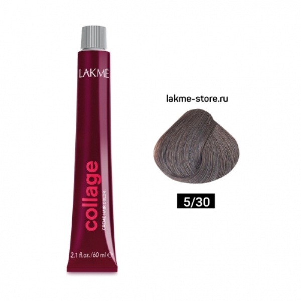Lakme Крем-краска Collage, 5/30 Светлый шатен золотистый, 60 мл купить