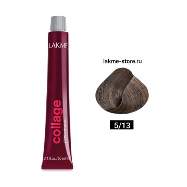 Lakme Крем-краска Collage, 5/13 Светлый шатен бежевый, 60 мл купить