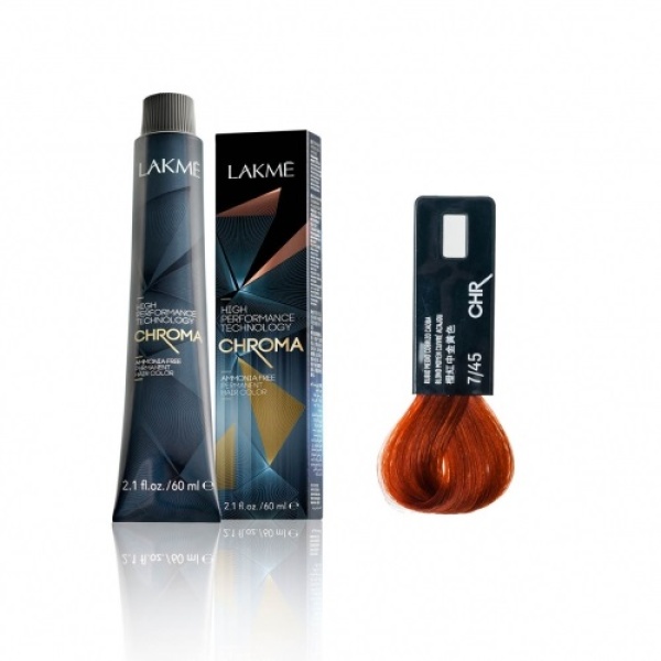 Lakme Крем-краска Chroma, 7/45 Средний блондин медно-махагоновый, 60 мл купить
