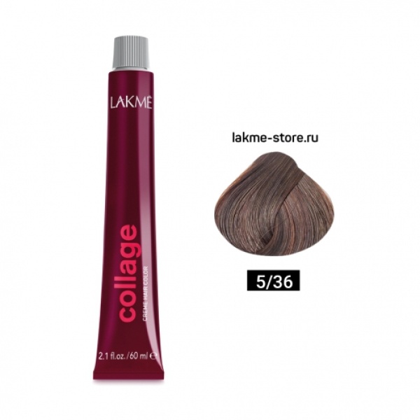Lakme Крем-краска Collage, 7/36 Средний блондин золотисто-коричневый, 60 мл купить