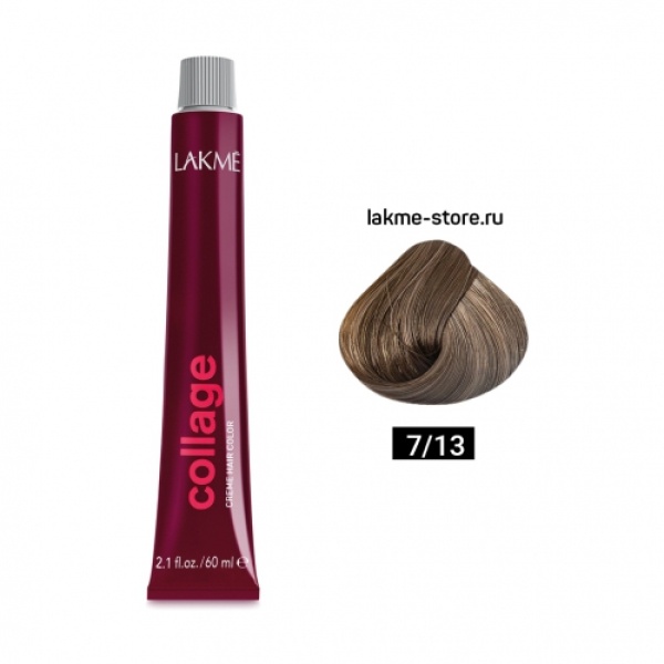Lakme Крем-краска Collage, 7/13 Средний блондин бежевый, 60 мл купить
