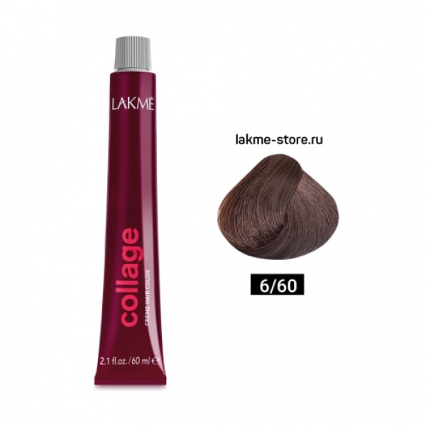 Lakme Крем-краска Collage, 6/60 Темный блондин коричневый, 60 мл купить