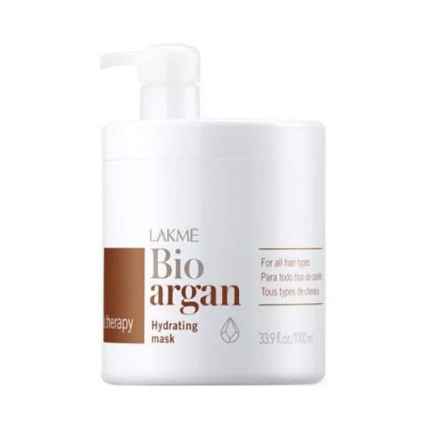 Lakme Маска увлажняющая для волос со 100 % органическим аргановым маслом K.Therapy Bio-argan Hydrating, 1000 мл купить