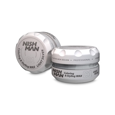 Nishman Цветной крем-воск для волос Hair Premium Coloring Wax, C1 Light Silver, 150 мл купить