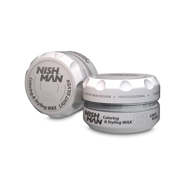 Nishman Цветной крем-воск для волос Hair Premium Coloring Wax, C1 Light Silver, 150 мл купить