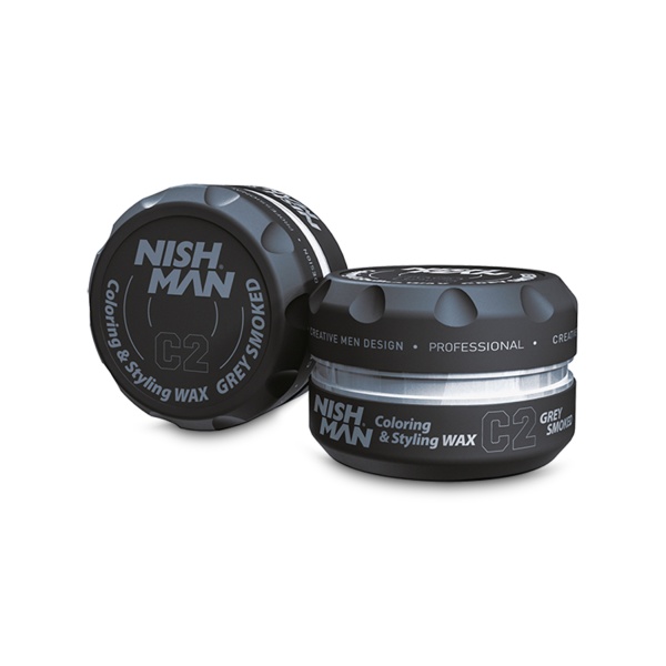 Nishman Цветной крем-воск для волос Hair Premium Coloring Wax, C2 Grey Smoked, 100 мл купить