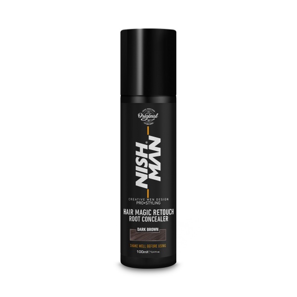 Nishman Консилер для волос Hair Magic Retouch Root Concealer, Dark Brown, 100 мл купить