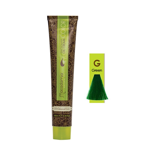 Macadamia Professional Краска для волос Natural Oil Cream Color, G зеленый, 100 мл купить