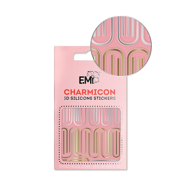 E.Mi Силиконовые стикеры Charmicon 3D Silicone Stickers, №147 Изогнутые линии купить