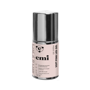 E.Mi Гель в бутылочке Soft Pink LED Gel, 15 мл купить