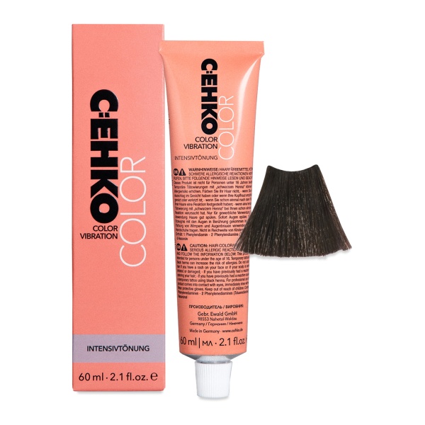 C:ehko Крем-краска для волос Color Vibration, 4/0 Коричневый Mittelbraun, 60 мл купить