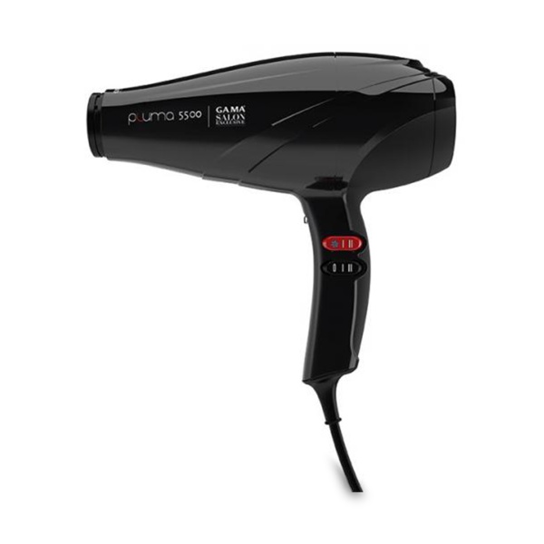 Ga.Ma Salon Exclusive Фен с ионизацией Pluma II 5500 Oxy-Active, 2400 Вт, 2 сопла и диффузор в комплекте, черный купить