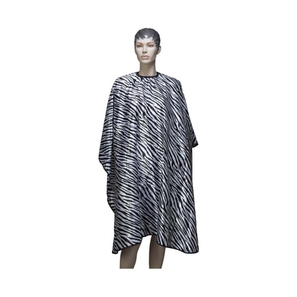 Dewal Pro Пеньюар для стрижки Зебра, полиэстер, на крючках, 145 х 160 см купить