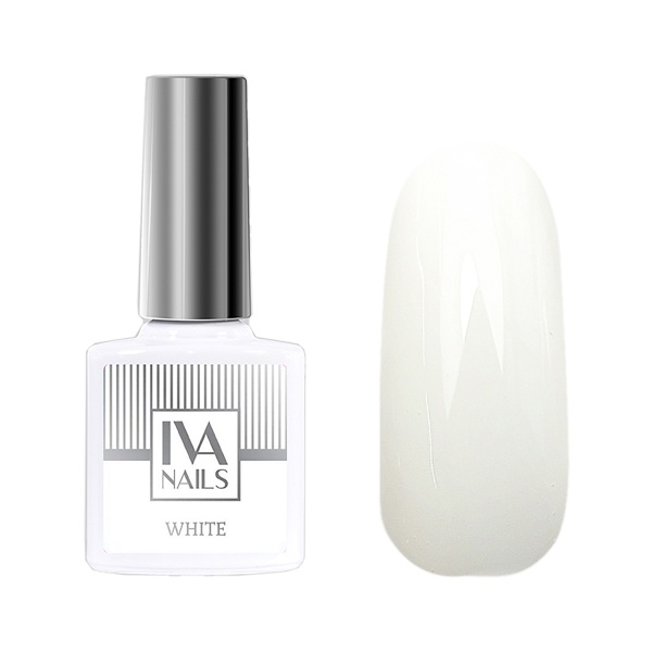 IVA Nails Гель-лак Black/White, белый White, 8 мл купить