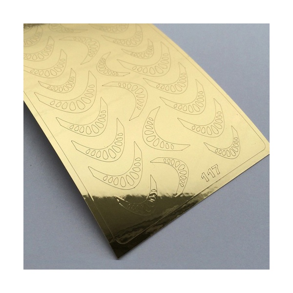 Ibdi Nails Металлизированные наклейки Metallic stickers, №117, золото купить