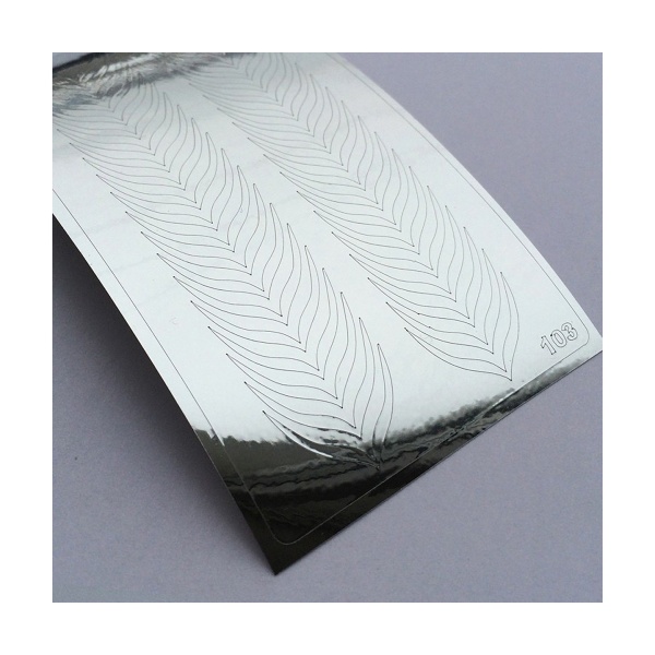 Ibdi Nails Металлизированные наклейки Metallic stickers, №103, серебро купить