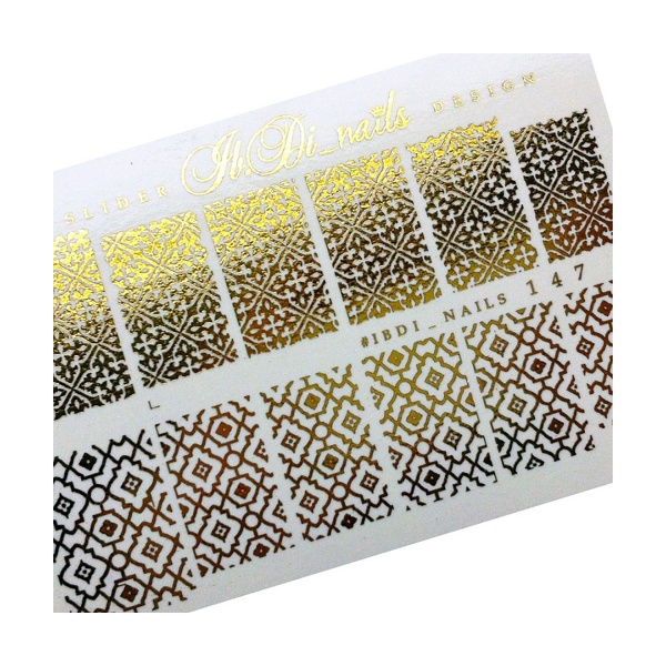 Ibdi Nails Фольгированный слайдер Foil, №147 золото купить
