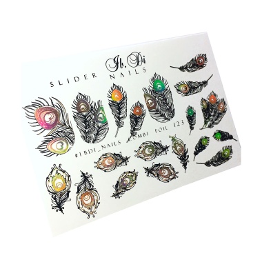 Ibdi Nails Фольгированный слайдер Combi Foil, №123 золото+черный купить