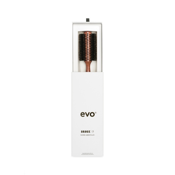 Evo Круглая щетка с натуральной щетиной для волос [Брюс] Bruce 28 Natural Bristle Radial Brush, 28 мм купить