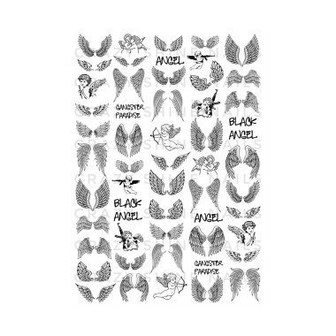 Crazy Shine Nails Слайдер-дизайн Mini, №1074 Крылья купить