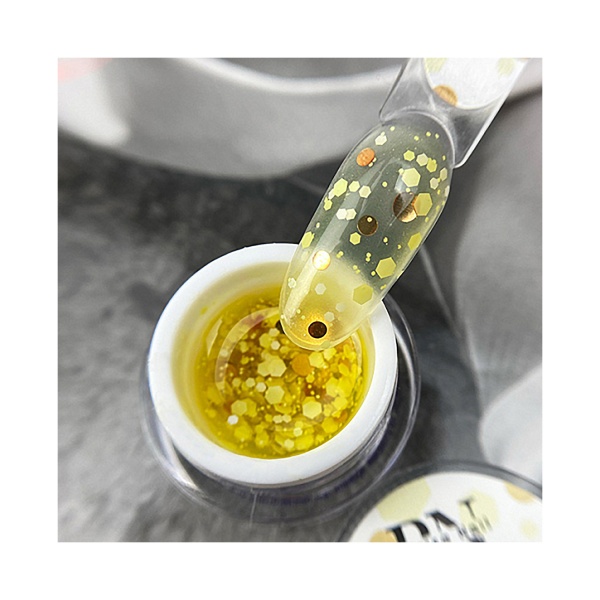 Patrisa Nail Гель для дизайна с крупным глиттером Bubble Gel, Sunny, 5 гр купить