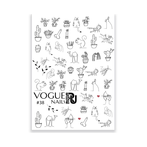 Vogue Nails Слайдер-дизайн, №038, Т38 купить