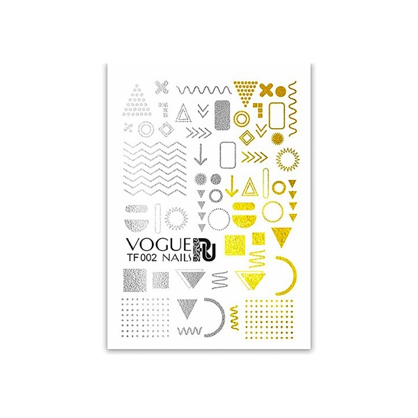 Vogue Nails Слайдер-дизайн фольгированный, №002, СЛФ002 купить