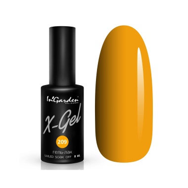 InGarden Гель-лак X-Gel, №209 Оранжевый, 8 мл купить