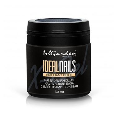 InGarden Камуфлирующая каучуковая база для гель-лака Ideal Nails Brilliant, Beige бежевая, 30 мл купить
