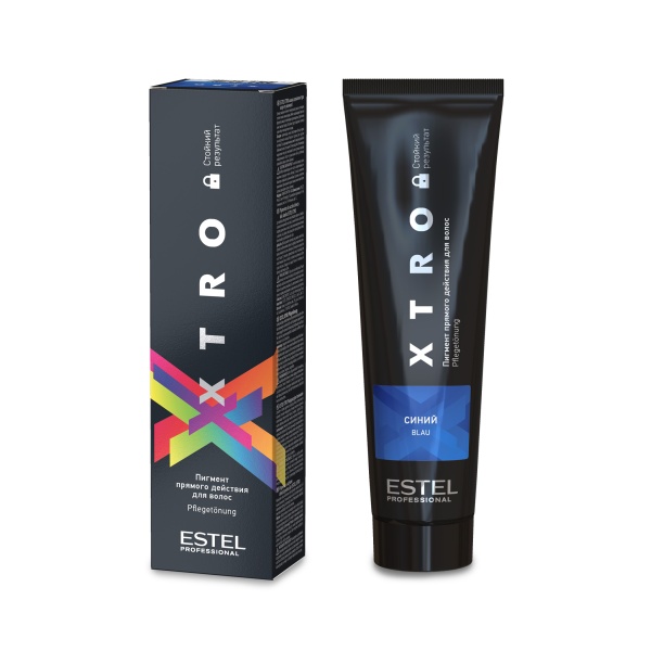 Estel Professional Пигмент прямого действия для волос Xtro Black, синий, 100 мл купить