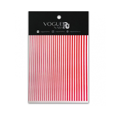 Vogue Nails Полоски самоклеящиеся силиконовые, SN013 красные купить