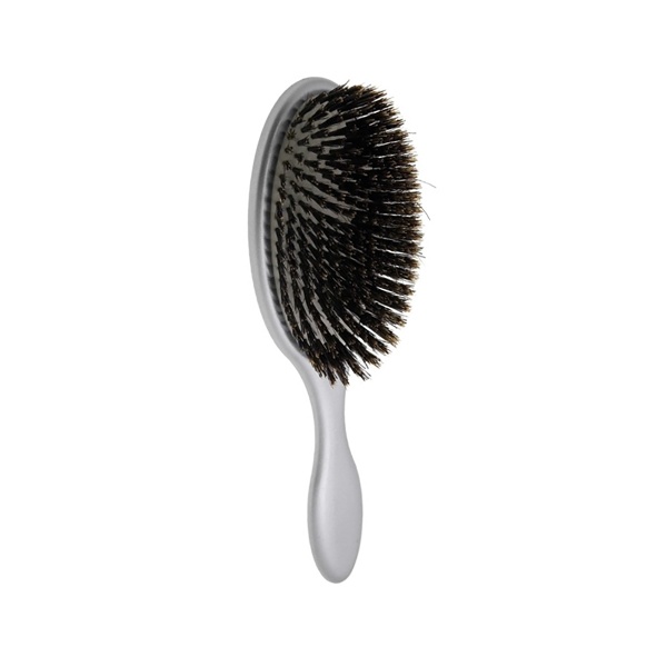 Овальная щетка для волос Silver XL Oval BM7 металлическая матовая