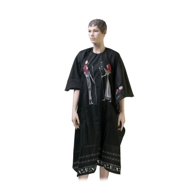 Dewal Pro Пеньюар для стрижки Египет нейлон, черный, на крючках, 124х146 см купить