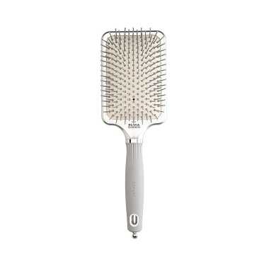 Olivia Garden Щетка для волос Expert Care Rectangular Nylon Bristles Silver, L купить