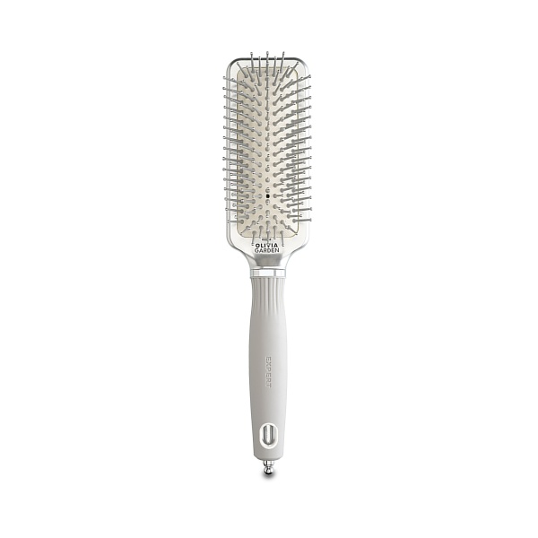 Olivia Garden Щетка для волос Expert Care Rectangular Nylon Bristles Silver S купить