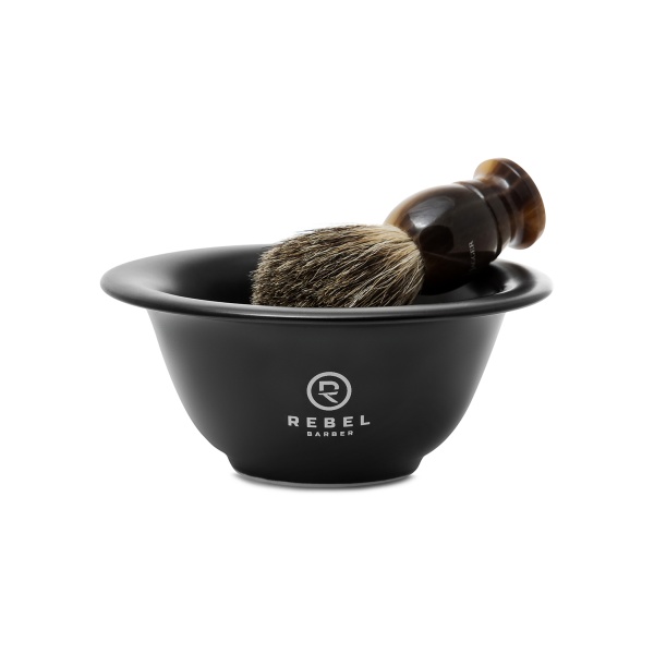 Rebel Barber Фарфоровая чаша для бритья Black Matt Shaving Bowl купить