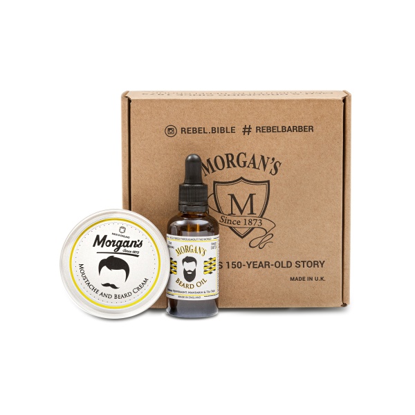Morgan's Набор для бороды и усов: масло для бороды 50 мл, крем для бороды и усов 75 мл купить