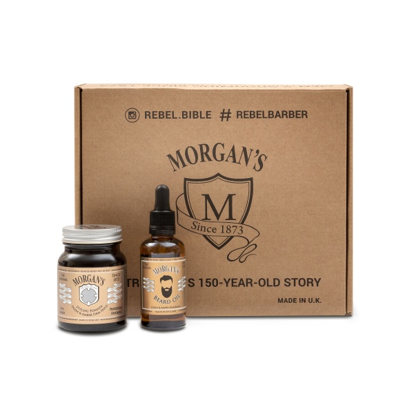 Morgan's Набор Oudh & Amber: масло для бороды 50 мл, помада для укладки 100 гр купить