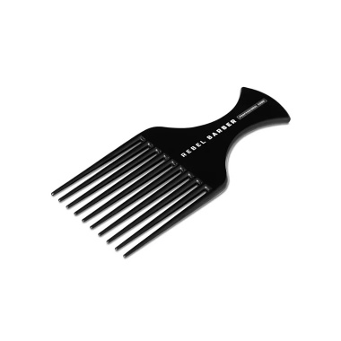 Rebel Barber Премиальный гребень-афропик Afro Comb Total Black купить