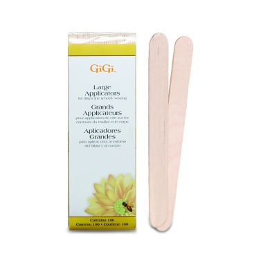 GiGi Деревянный закругленный шпатель для нанесения воска Spatula, большой Large, 100 шт купить