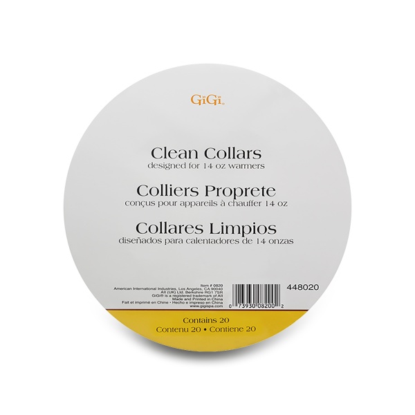 GiGi Бумажные воротнички на аппараты для разогрева воска в банках Clean Collars, 20 шт купить