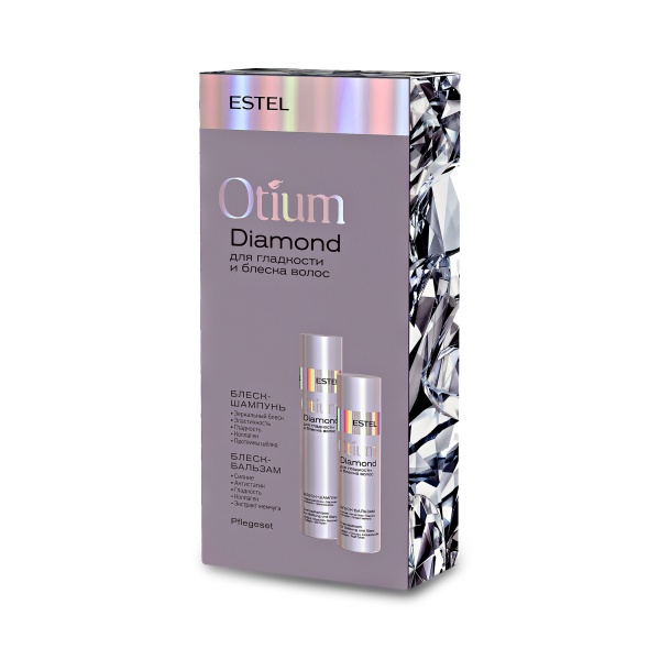 Estel Professional Набор для гладкости и блеска волос Otium Diamond: шампунь 250 мл, блеск-бальзам 200 мл купить