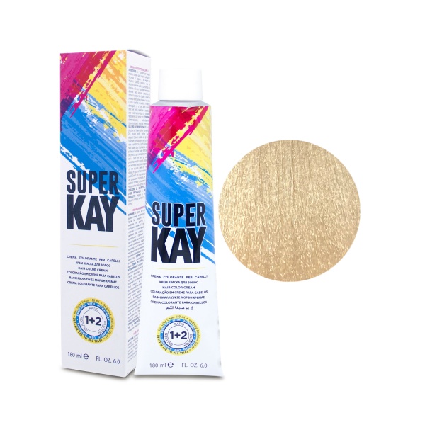 KayPro Крем-краска аммиачная Super Kay, 10.1 платиновый блондин пепельный, 180 мл купить