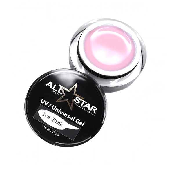 All Star Гель скульптурный UV-Universal Gel, молочно-розовый Ice Pink, 15 гр купить